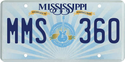 MS license plate MMS360
