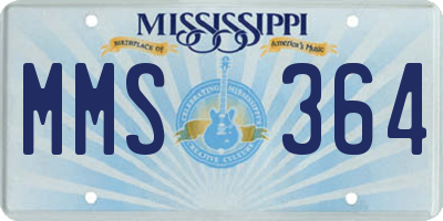 MS license plate MMS364