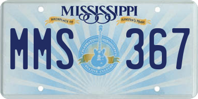MS license plate MMS367
