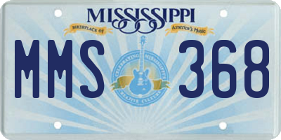 MS license plate MMS368