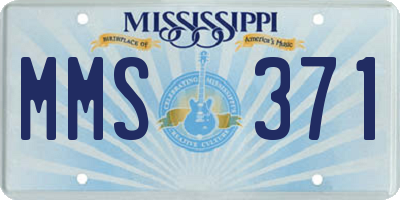 MS license plate MMS371