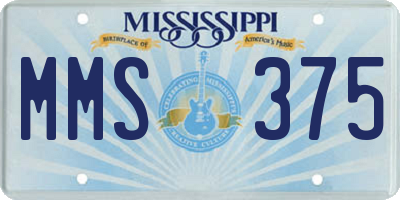 MS license plate MMS375