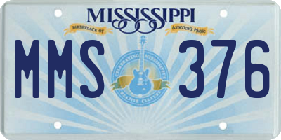 MS license plate MMS376