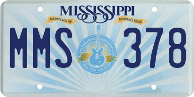 MS license plate MMS378