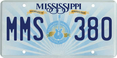 MS license plate MMS380