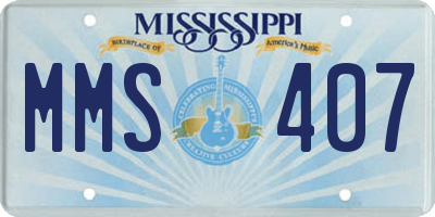 MS license plate MMS407