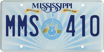 MS license plate MMS410