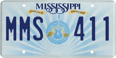 MS license plate MMS411