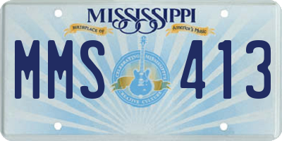 MS license plate MMS413