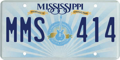 MS license plate MMS414