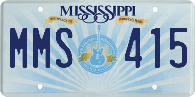 MS license plate MMS415