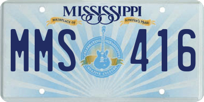 MS license plate MMS416