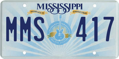 MS license plate MMS417