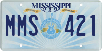 MS license plate MMS421