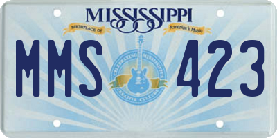MS license plate MMS423