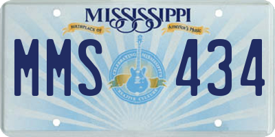 MS license plate MMS434