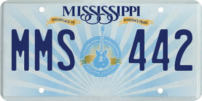 MS license plate MMS442