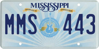 MS license plate MMS443