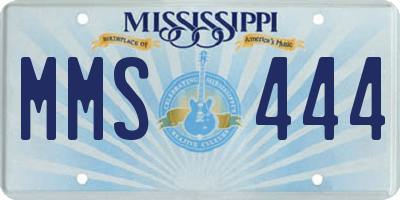 MS license plate MMS444