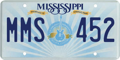 MS license plate MMS452