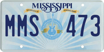 MS license plate MMS473