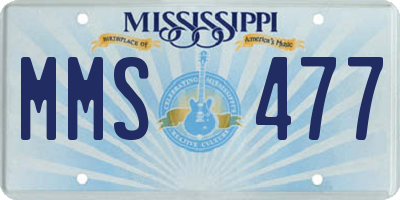 MS license plate MMS477