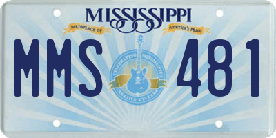 MS license plate MMS481