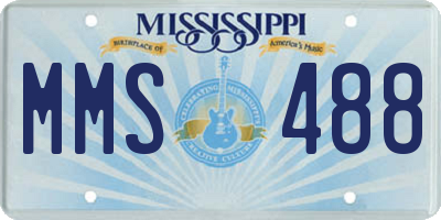 MS license plate MMS488