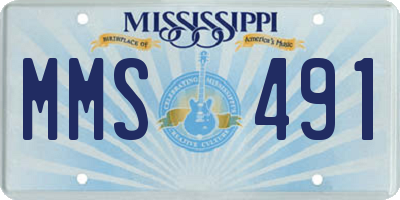 MS license plate MMS491
