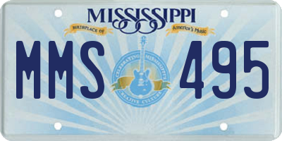 MS license plate MMS495