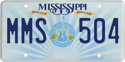 MS license plate MMS504