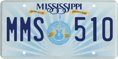 MS license plate MMS510