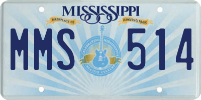 MS license plate MMS514