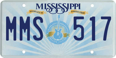 MS license plate MMS517