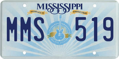 MS license plate MMS519