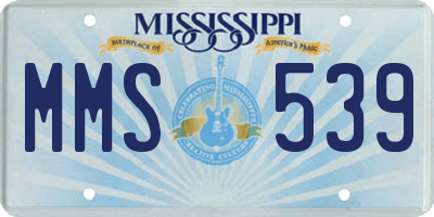MS license plate MMS539