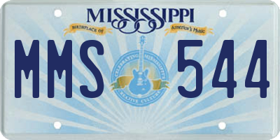 MS license plate MMS544