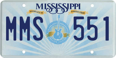 MS license plate MMS551