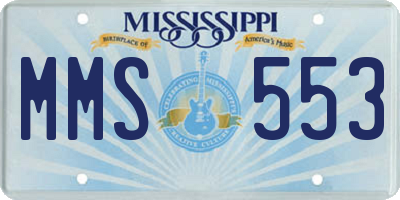 MS license plate MMS553