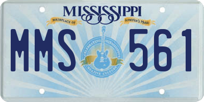 MS license plate MMS561