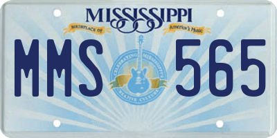 MS license plate MMS565