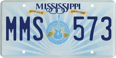 MS license plate MMS573