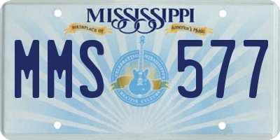 MS license plate MMS577
