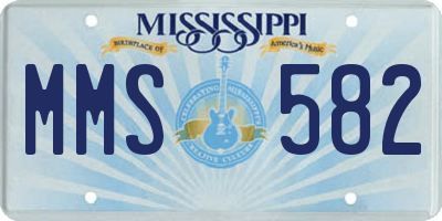 MS license plate MMS582