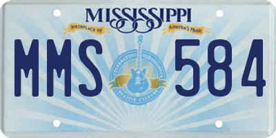 MS license plate MMS584