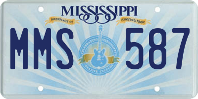 MS license plate MMS587