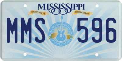 MS license plate MMS596