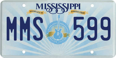 MS license plate MMS599