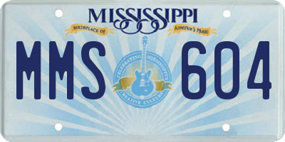 MS license plate MMS604