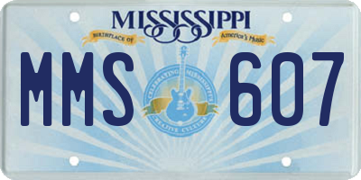 MS license plate MMS607